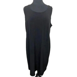 JM Studio by John Meyer Women's Black Sleeveless Midi Dress 2X 1993